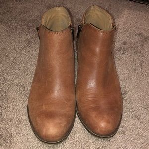 Lucky Brand Leather western ankle boots